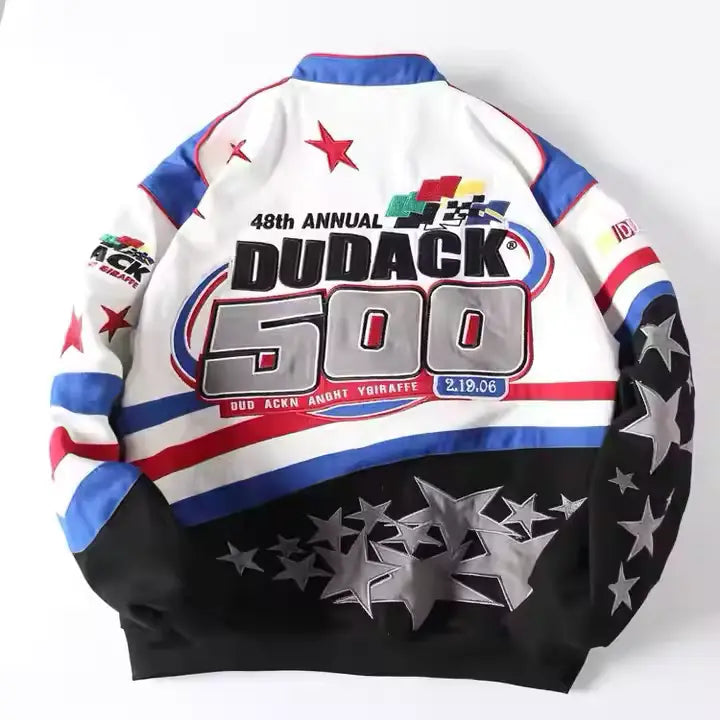 Rare Dudack 500 NASCAR Vintage Embroidered Jacket - Unisex SHABA Collection