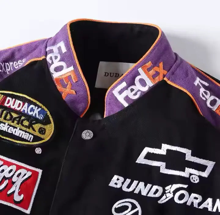 Rare FedEx NASCAR Vintage Embroidered Jacket - Unisex SHABA Collection