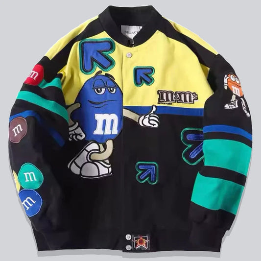 Rare M&M's NASCAR Vintage Embroidered Jacket - Unisex SHABA Collection
