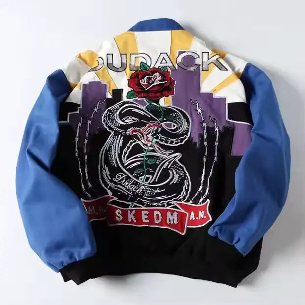 Rare Maskedman NASCAR Vintage Embroidered Jacket - Unisex SHABA Collection