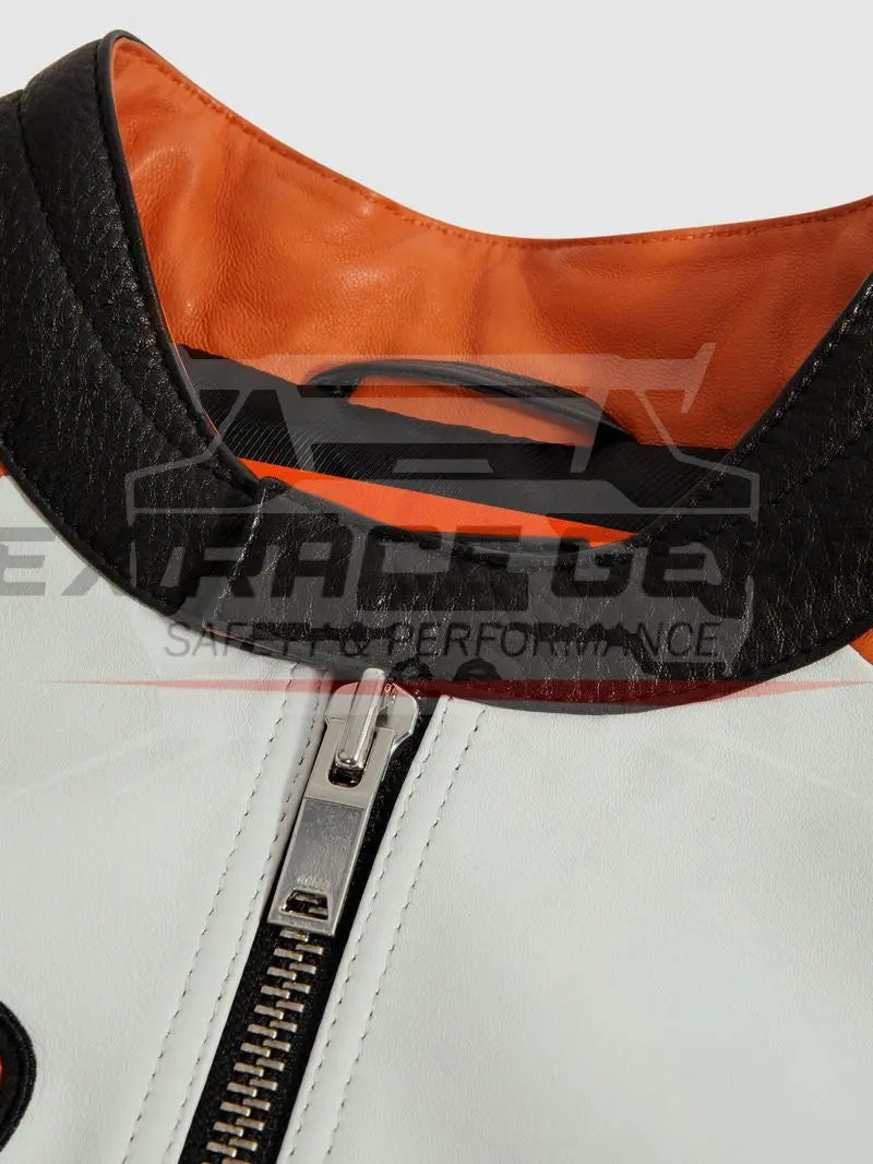 Reiss x McLaren F1 - Peak Colourblock Leather Biker Jacket - Ex Race Gear