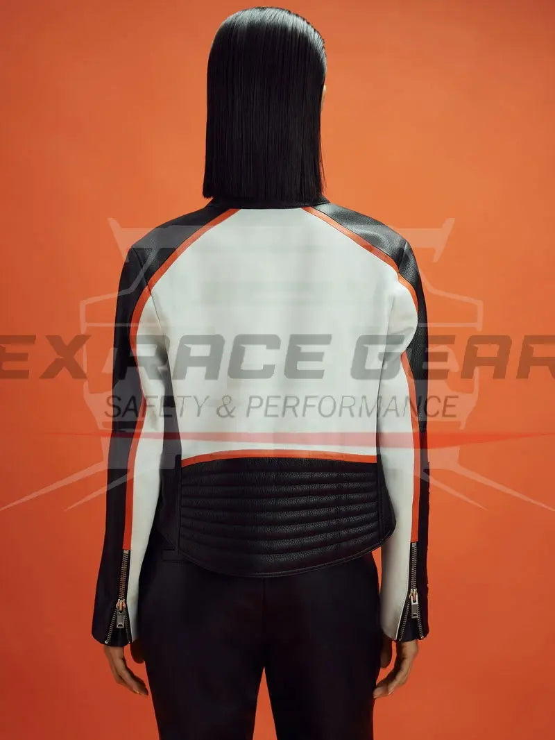 Reiss x McLaren F1 - Peak Colourblock Leather Biker Jacket - Ex Race Gear