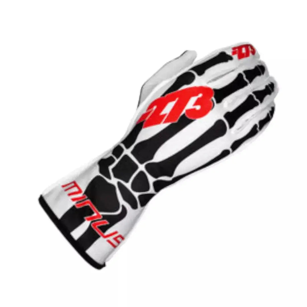 SKELETAL White/Black/Red - Ex Race Gear