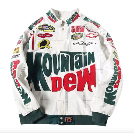 Rare Mountain Dew NASCAR Vintage Embroidered Jacket - Unisex SHABA Collection