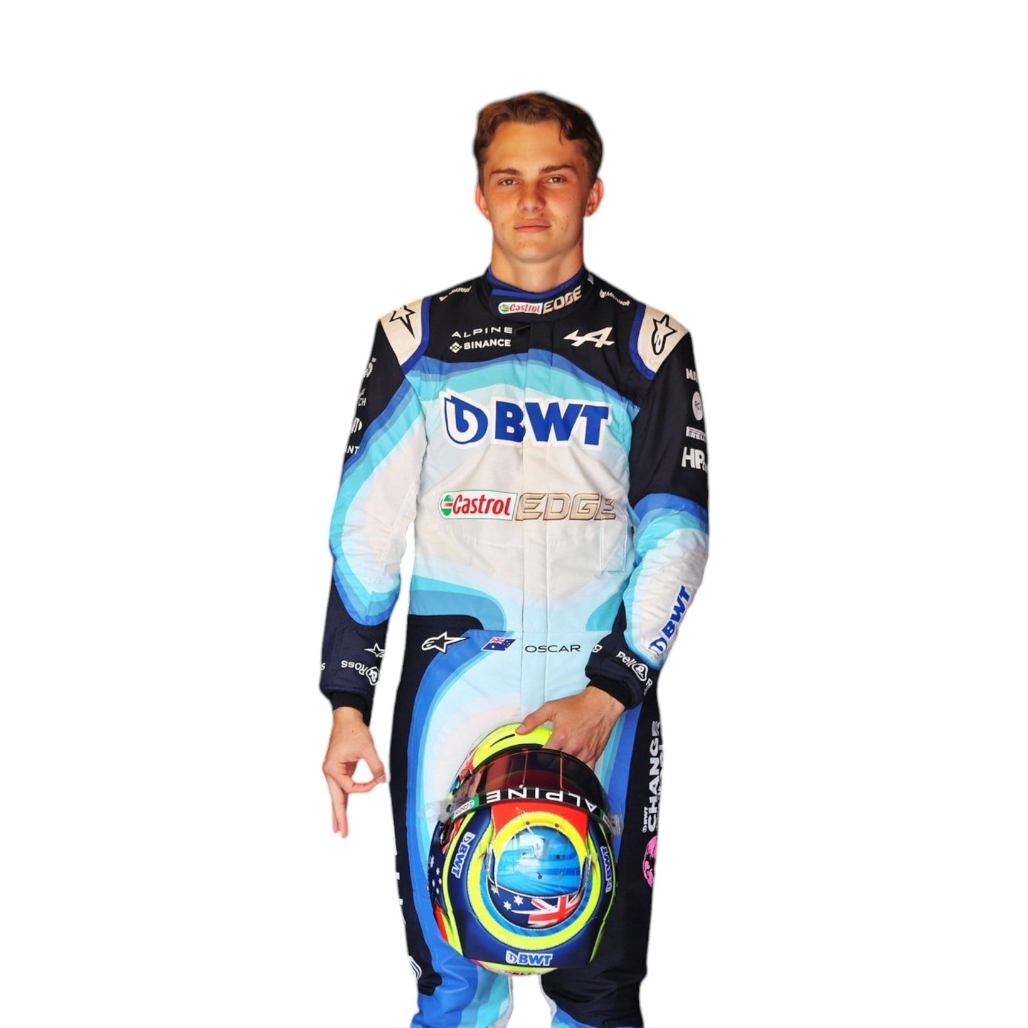 2022 Oscar Piastri BWT Alpine F1 Team Suit Ex Race Gear