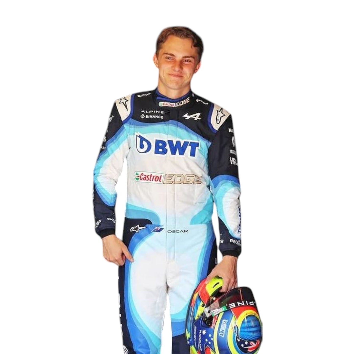 2022 Oscar Piastri BWT Alpine F1 Team Suit Ex Race Gear