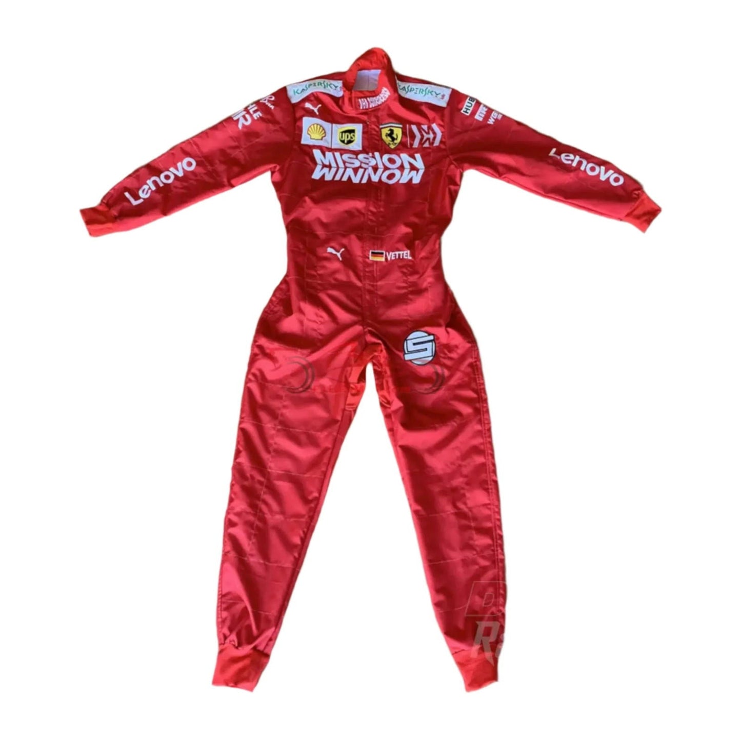 Sebastian Vettel Ferrari Mission Winnow F1 Embroidered Racing Suit - Ex Race Gear