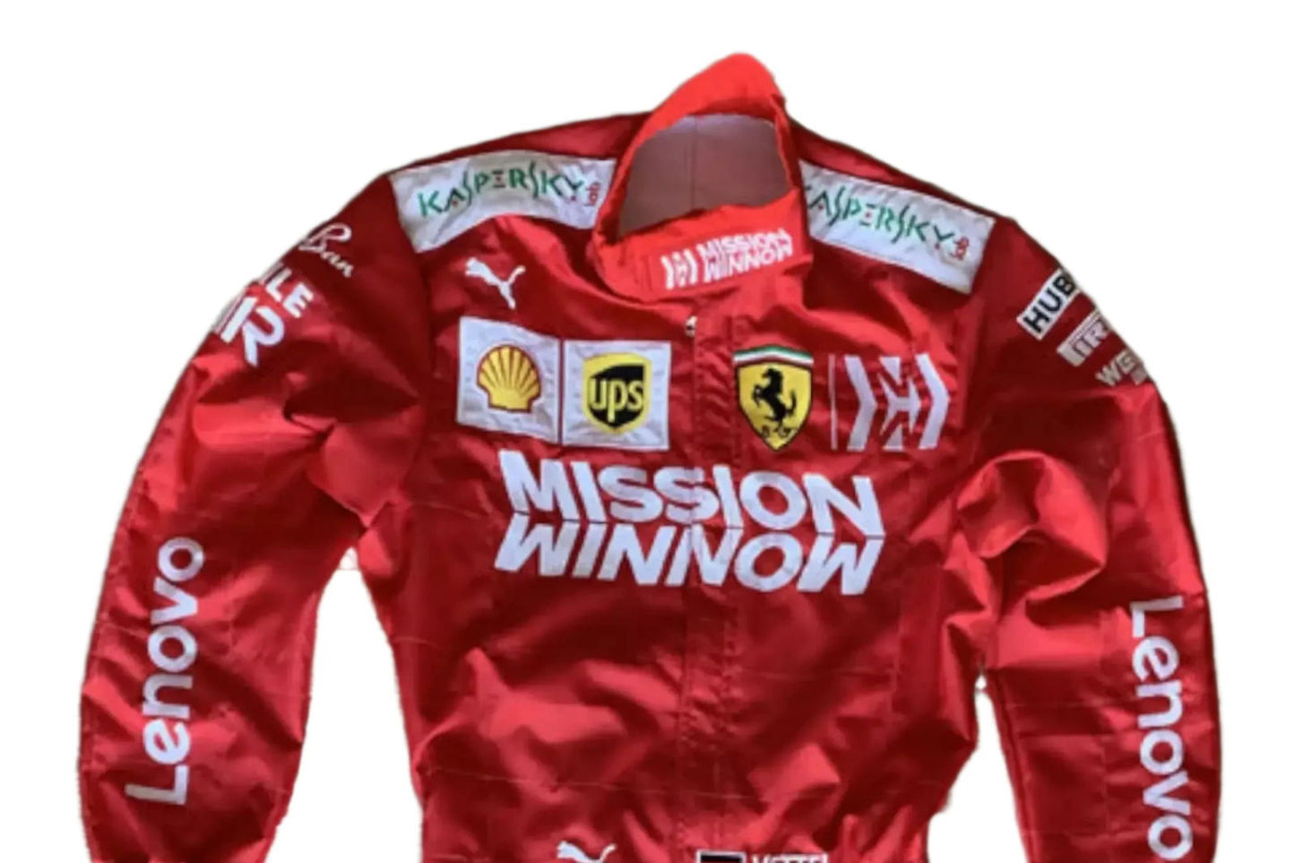 Sebastian Vettel Ferrari Mission Winnow F1 Embroidered Racing Suit - Ex Race Gear