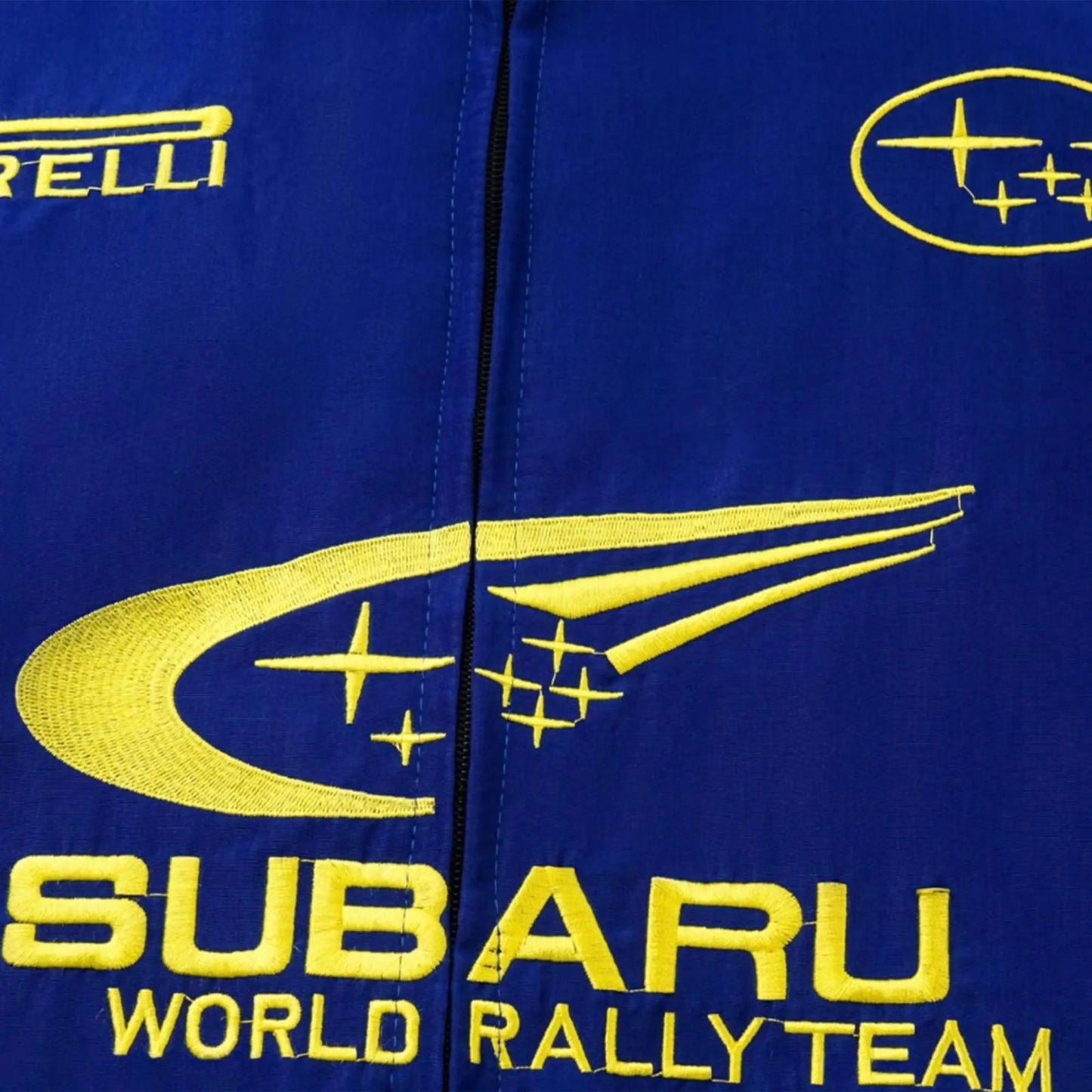 Subaru Rally Vintage Blue Jacket | Iconic Motorsport Apparel - Speedxcrafts