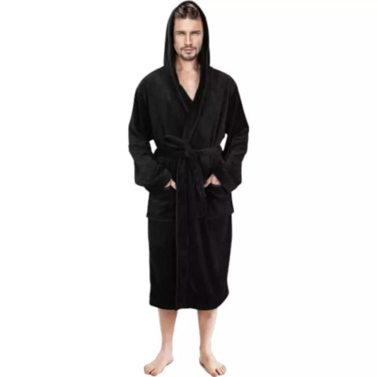 Unisex Fleece Hooded Bathrobes - Ex Race Gear