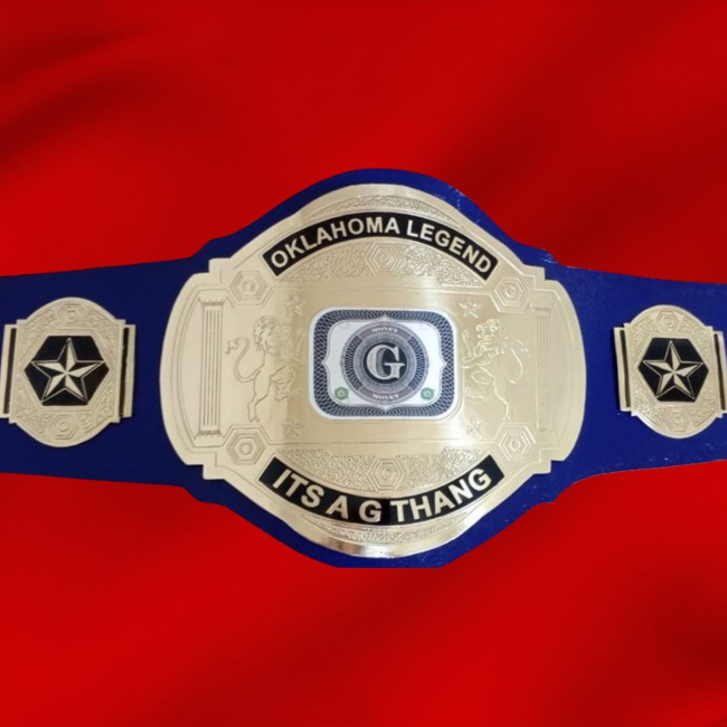 Custom Name and G Logo Wrestling Championship Belt poshleathers-14b7