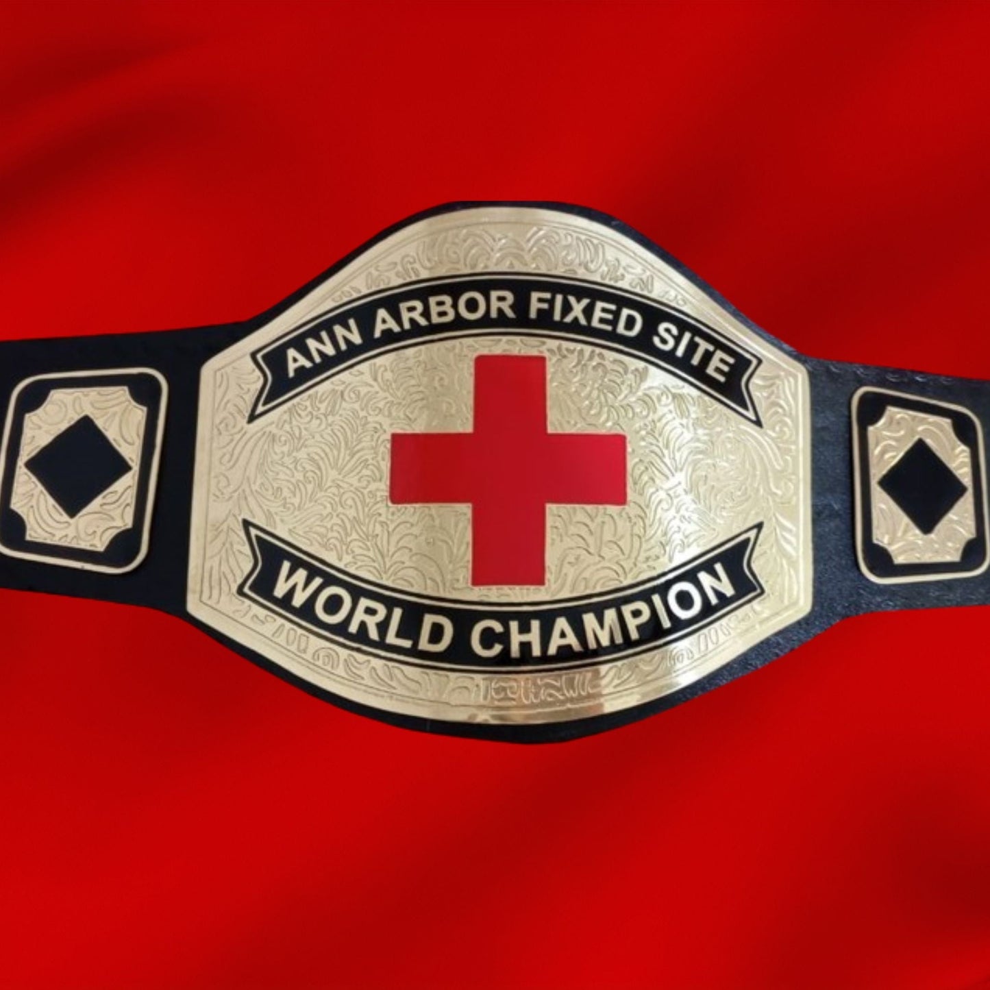 Custom Plus Sign Championship Belt poshleathers-14b7