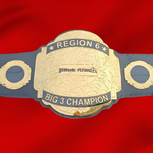 Custom Pilot Flying Logo Championship Belt poshleathers-14b7