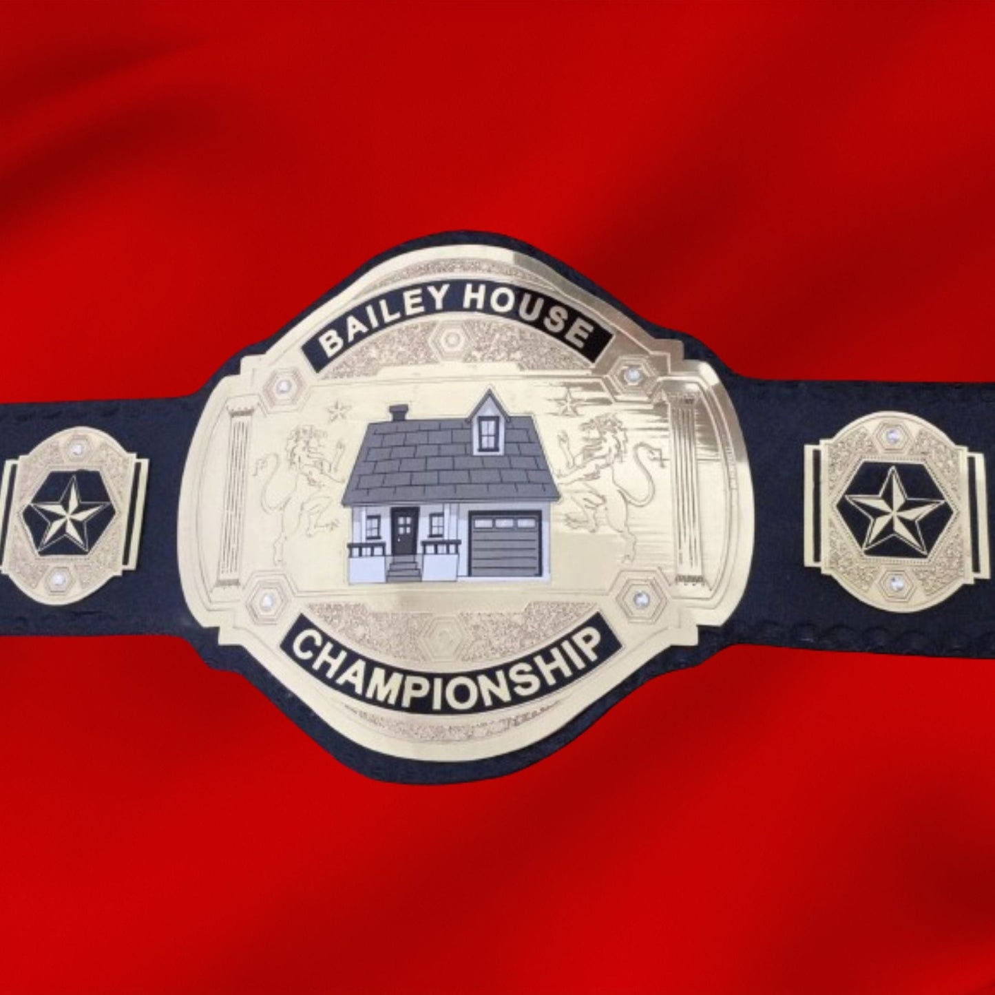 Custom Name and House Logo Wrestling Championship Belt poshleathers-14b7