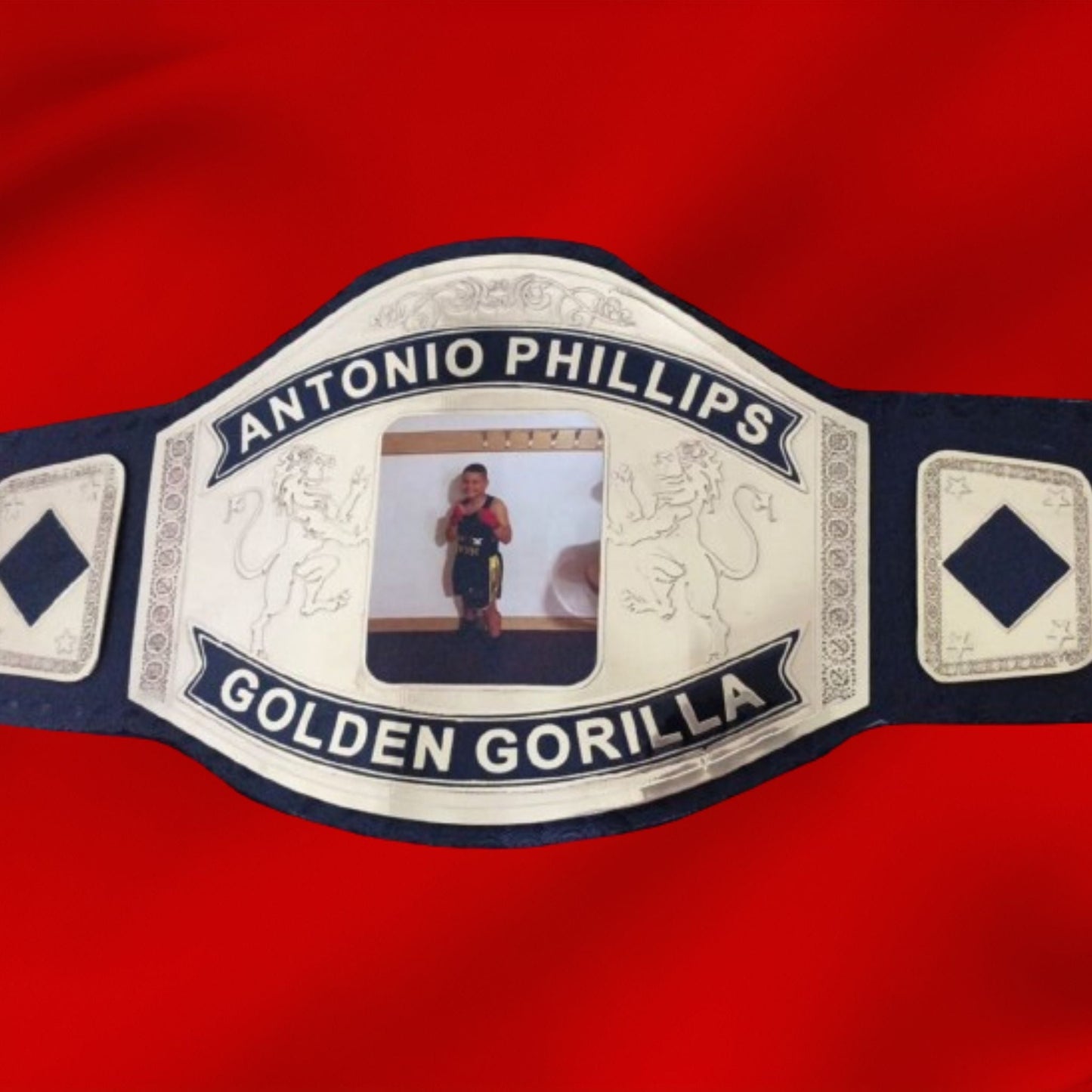 Custom Name and Kids Picture Logo Wrestling Championship Belt poshleathers-14b7