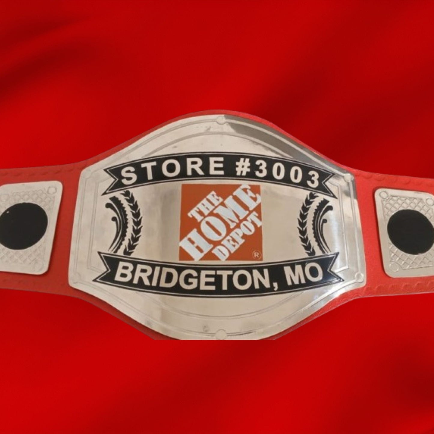 Custom Name and The Home Depot Logo Wrestling Championship Belt poshleathers-14b7
