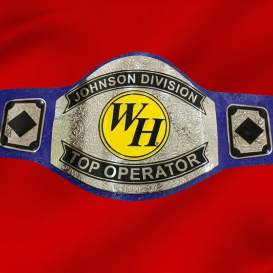 Custom Name and WH Logo Wrestling Championship Belt poshleathers-14b7