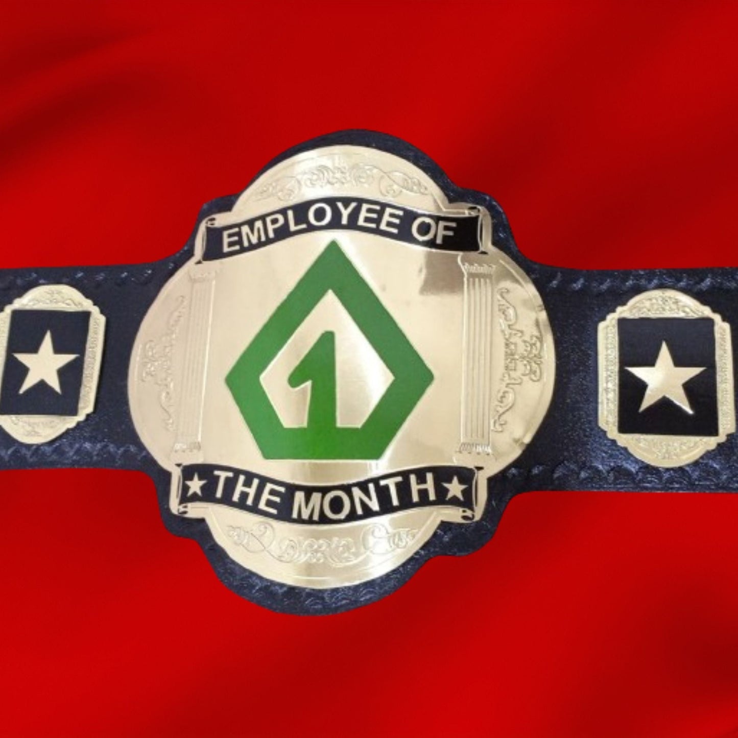 Custom Name and One Triangle Logo Wrestling Championship Belt poshleathers-14b7