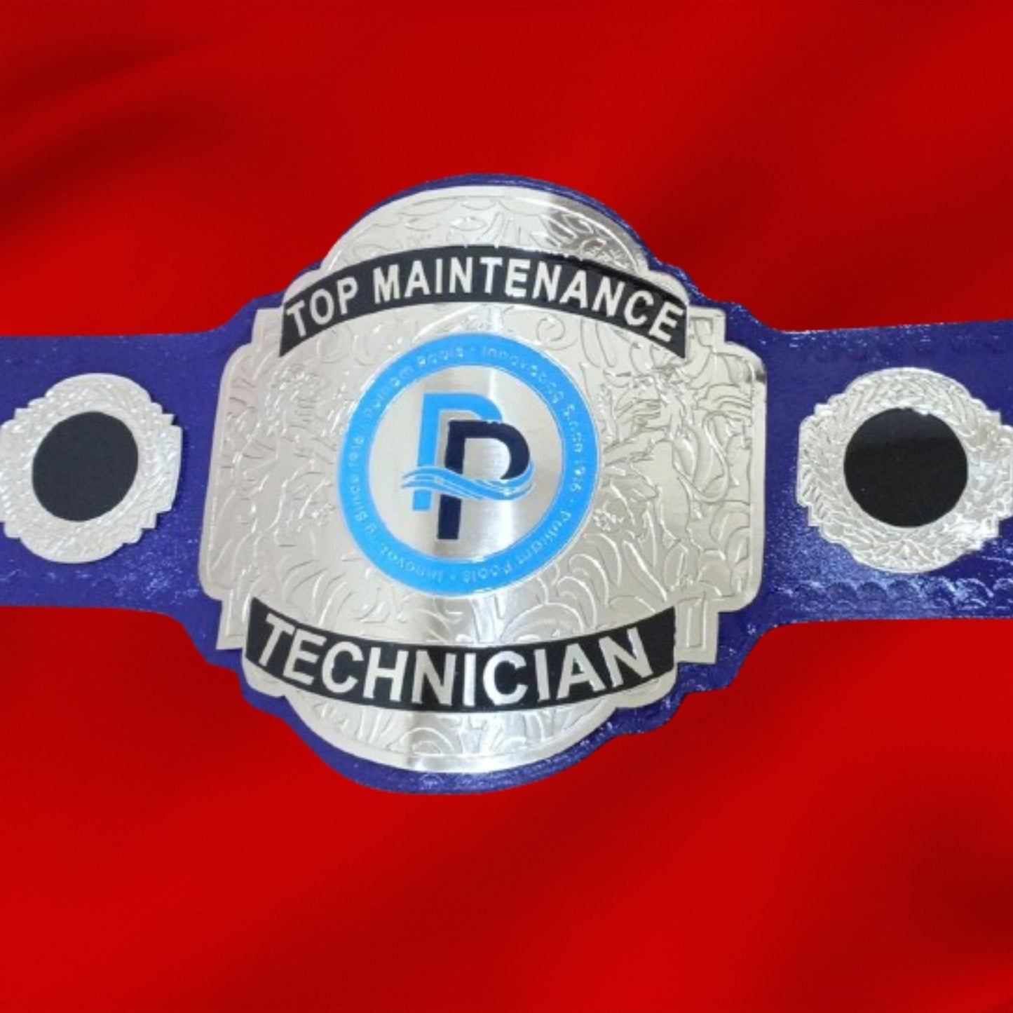 Custom Name and Pulliam Pools Logo Wrestling Championship Belt poshleathers-14b7