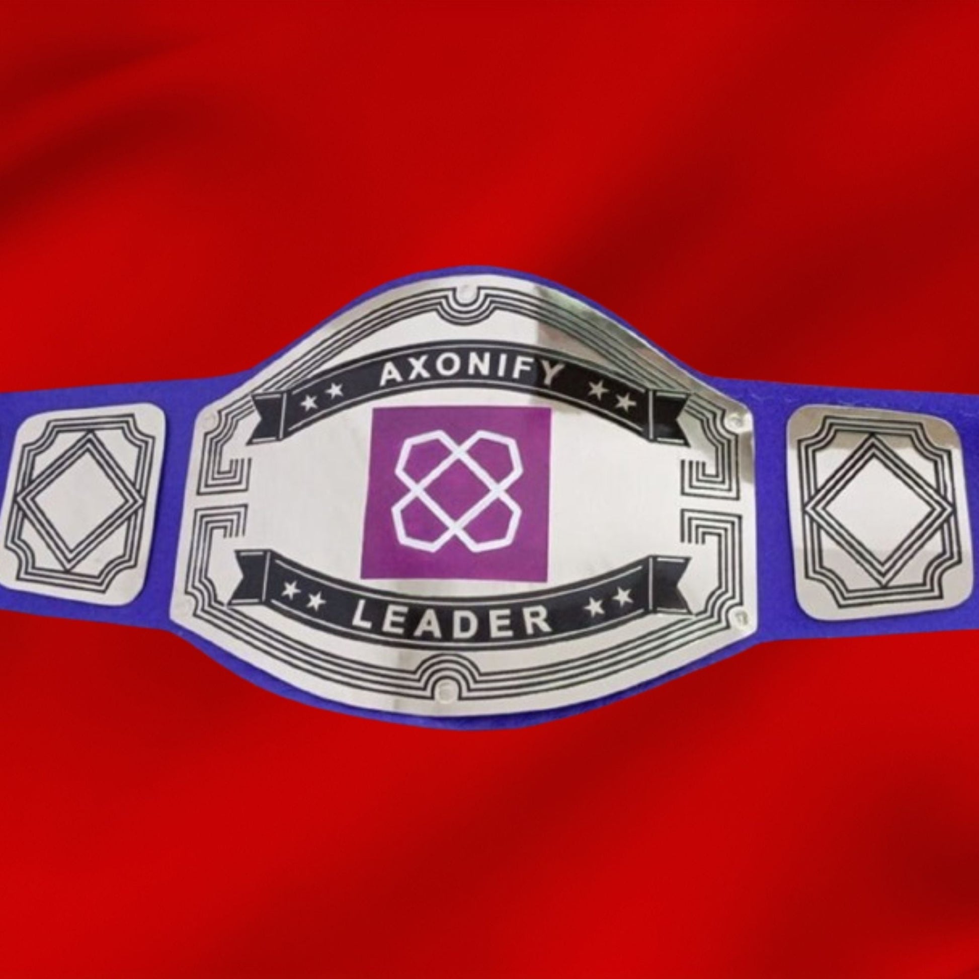 Custom AXonify Logo Wrestling Championship Belt poshleathers-14b7