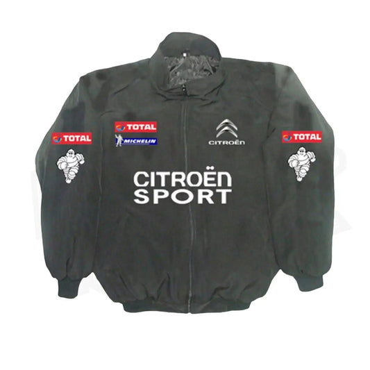 Vintage Citroen F1 Racing Embroidered Bomber Jacket - Ex Race Gear