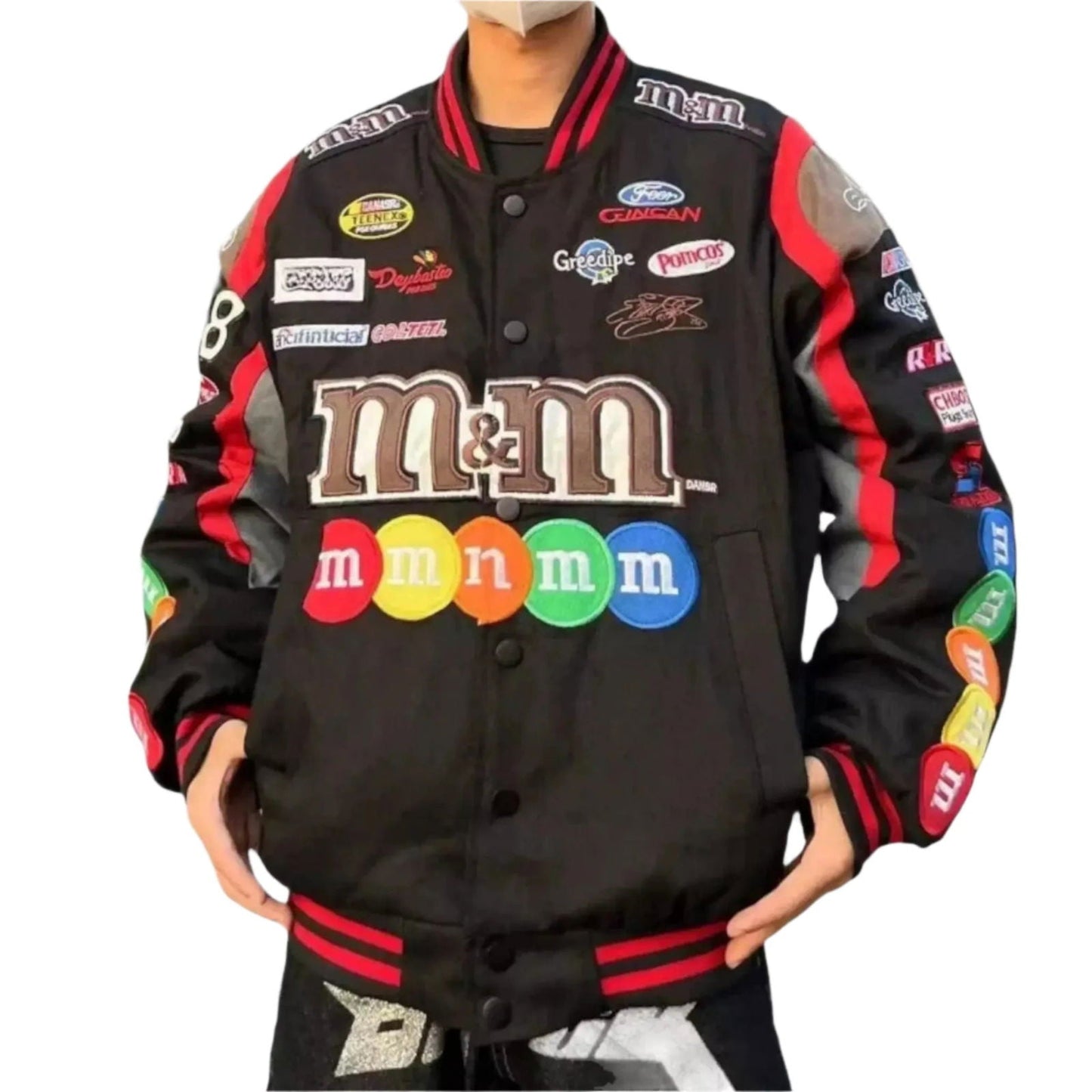 Vintage M&M Racing Jacket - Embroidered Classic Motorsport Gear - Ex Race Gear