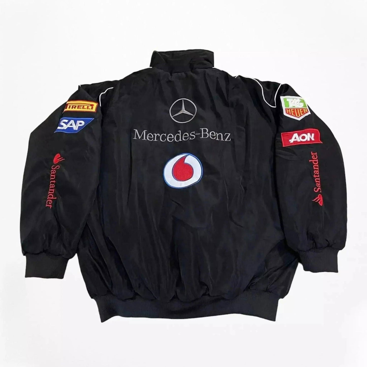 Vintage Mercedes-Benz F1 Embroidered Retro Racing Jacket - Ex Race Gear