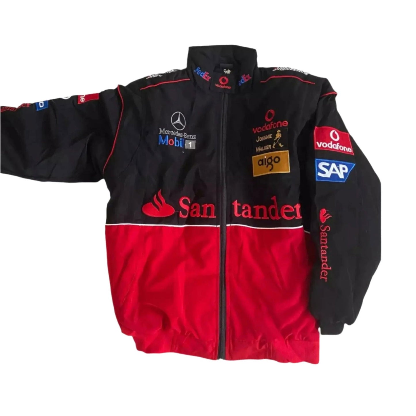 Vintage Mercedes AMG F1 Racing Bomber Jacket - Ex Race Gear