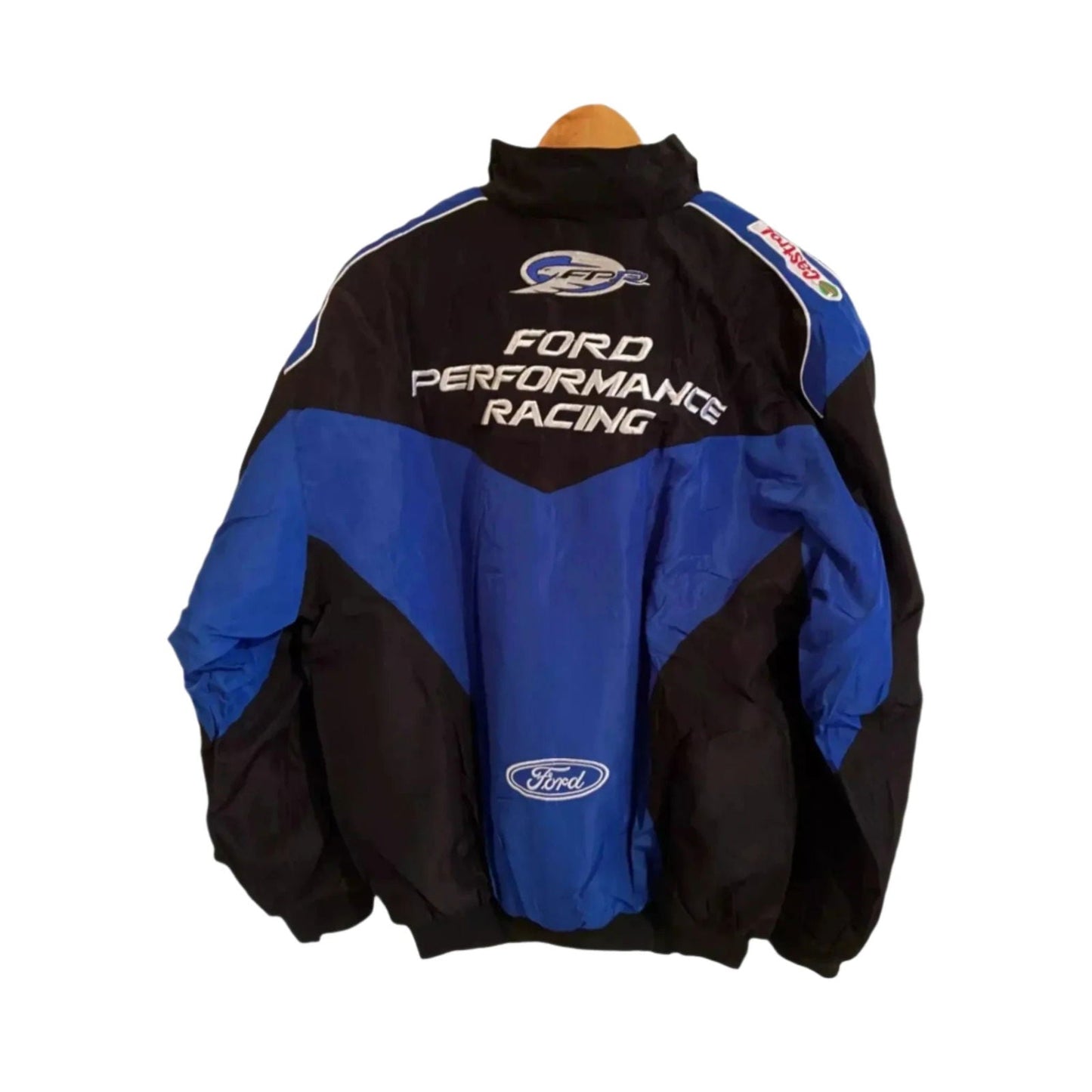 Vintage Navy/Blue Ford Performance Racing Bomber Jacket - Speedxcrafts