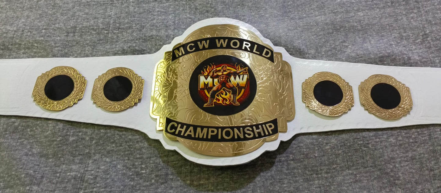 Custom Name and Wrestler Logo Wrestling Championship Belt poshleathers-14b7