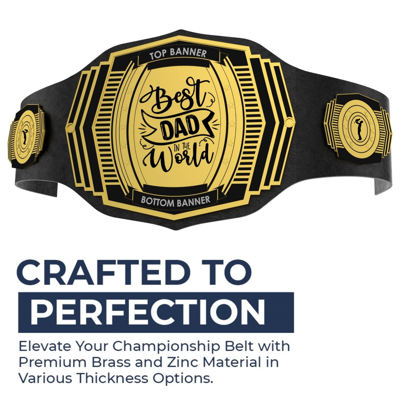 Custom World's Greatest Dad Championship Belt Customize Wrestling Belts