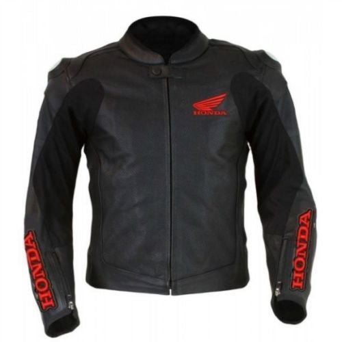Honda Motorcycle Leather Racing Red Jacket 3A MOTO LEATHER