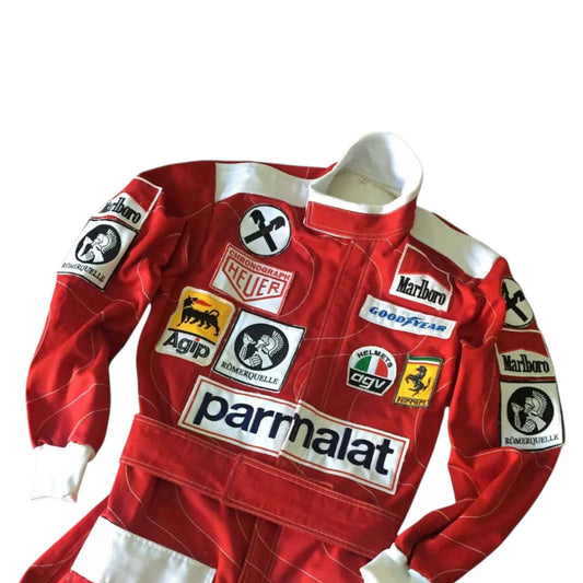 1976 Niki Lauda F1 Team Ferrari Embroidery Race Suit Replica Rustle Racewears
