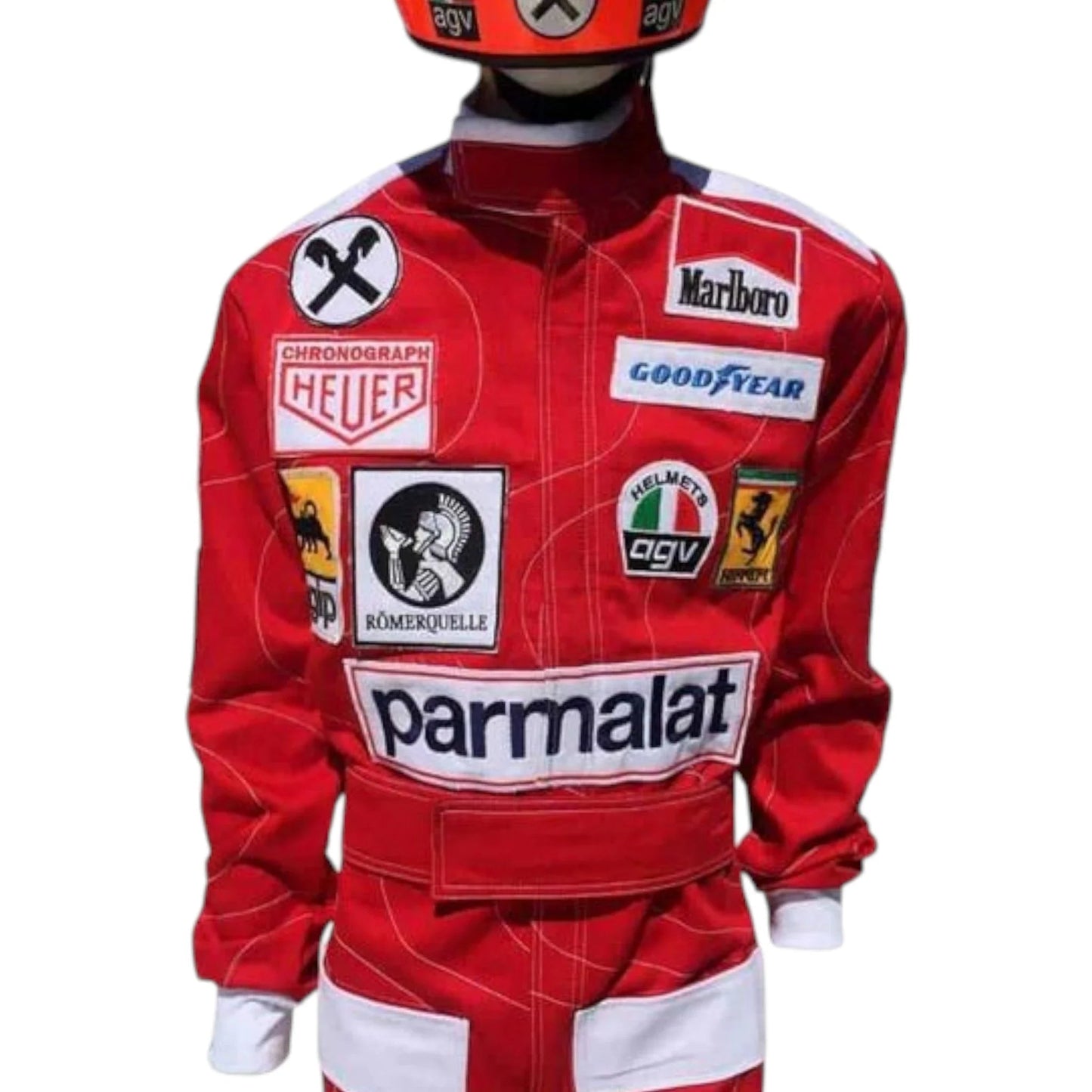1976 Niki Lauda F1 Team Ferrari Embroidery Race Suit Replica Rustle Racewears