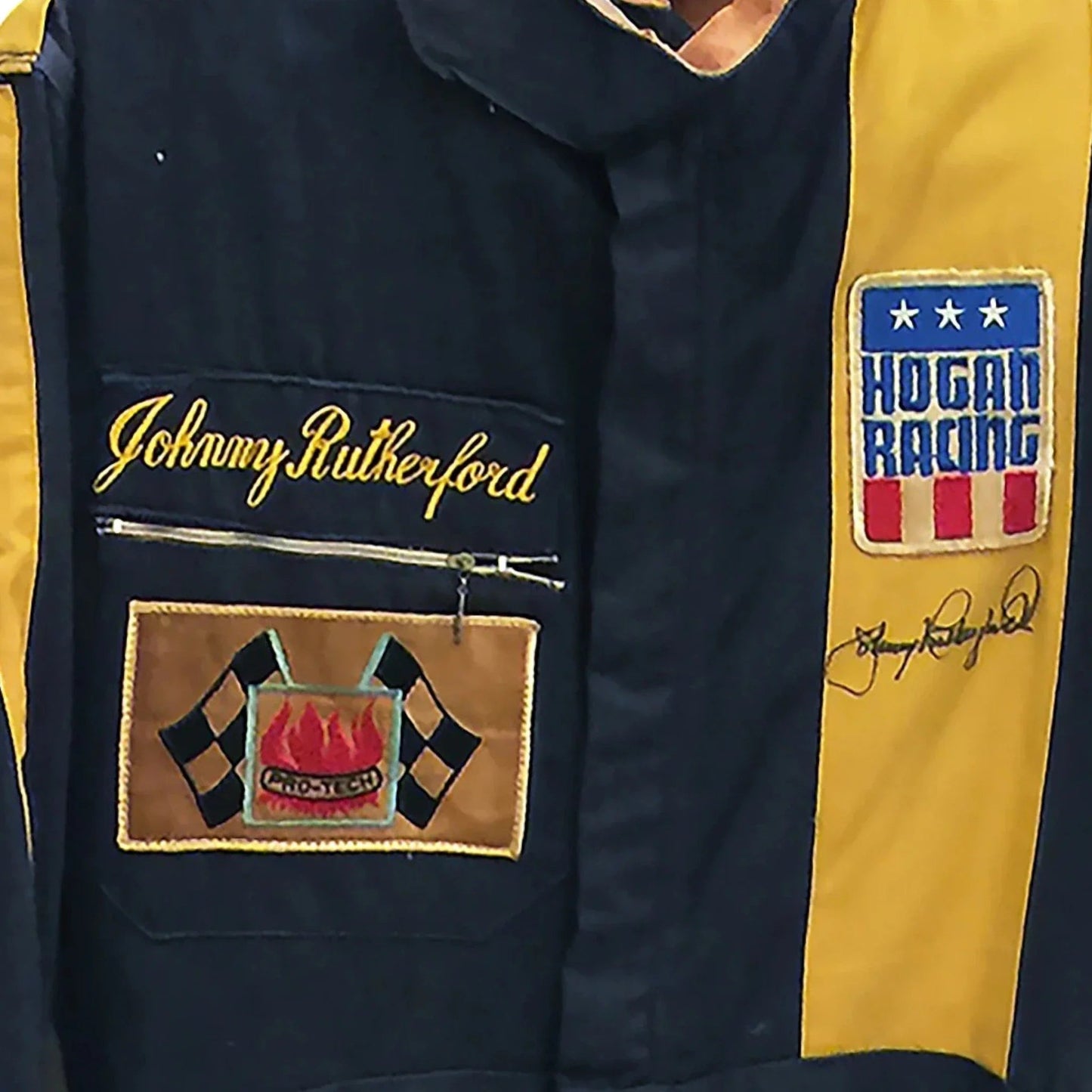 1974 Johnny Rutherford Signed Race Suit - Hogan Racing F5000 Rustle Racewears