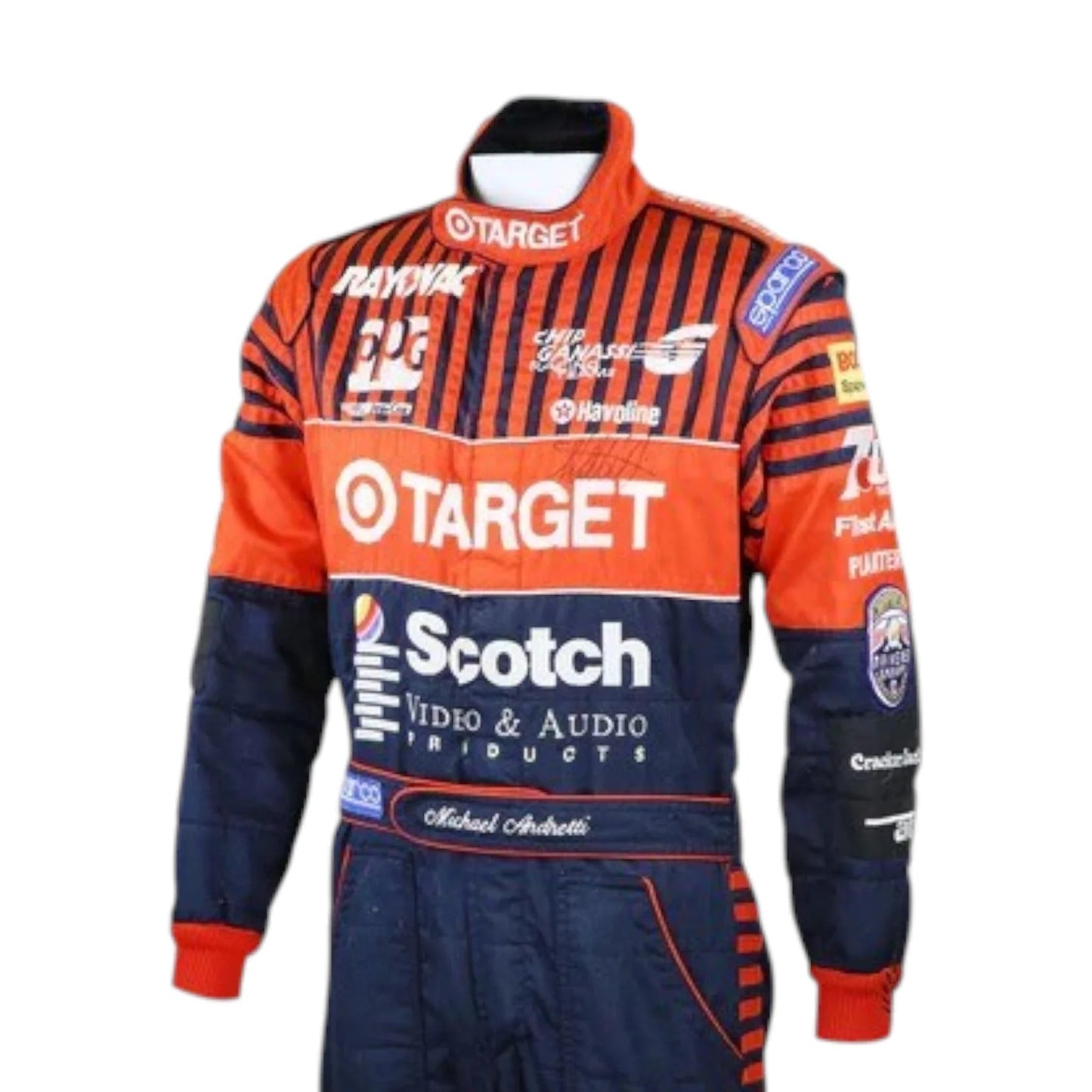 1994 Michael Andretti Signed Race Chip Ganassi Racing IndyCar Suit Ex Race Gear