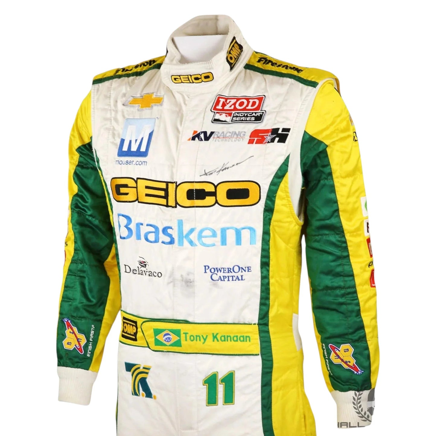 2012 Tony Kanaan Signed Race Suit - IndyCar KV Racing Rustle Racewears