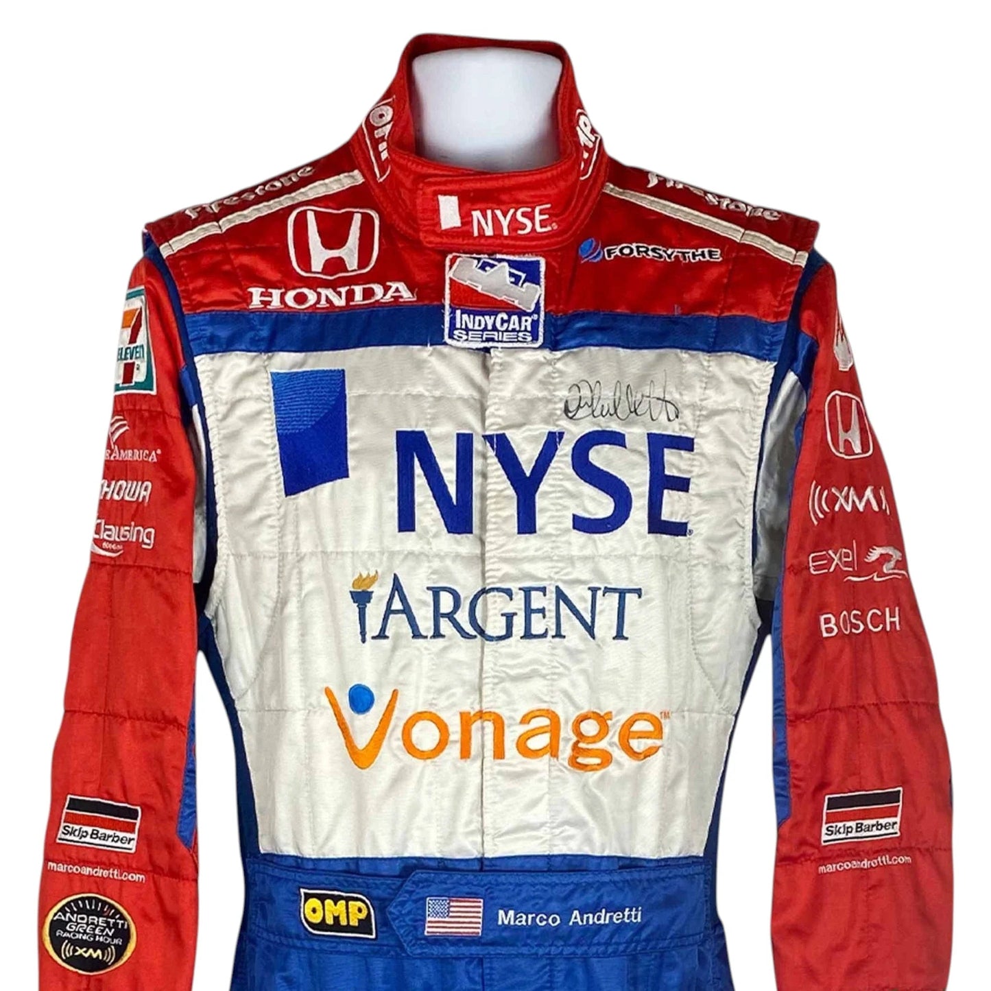 2007 Marco Andretti Signed Nashville Race Andretti Green Racing IndyCar Suit Rustle Racewears