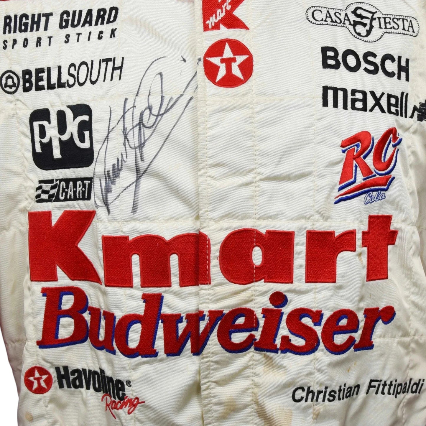 1997 Christian Fittipaldi Signed Race Newman-Haas Momo IndyCar Suit Ex Race Gear
