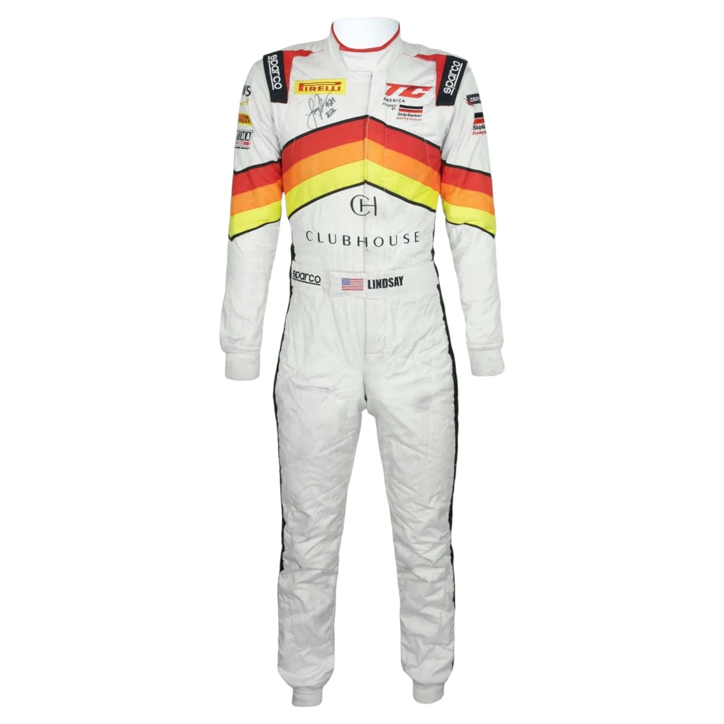 2021 Lindsay Brewer Signed Race Touring Car America First Professional Suit Ex Race Gear