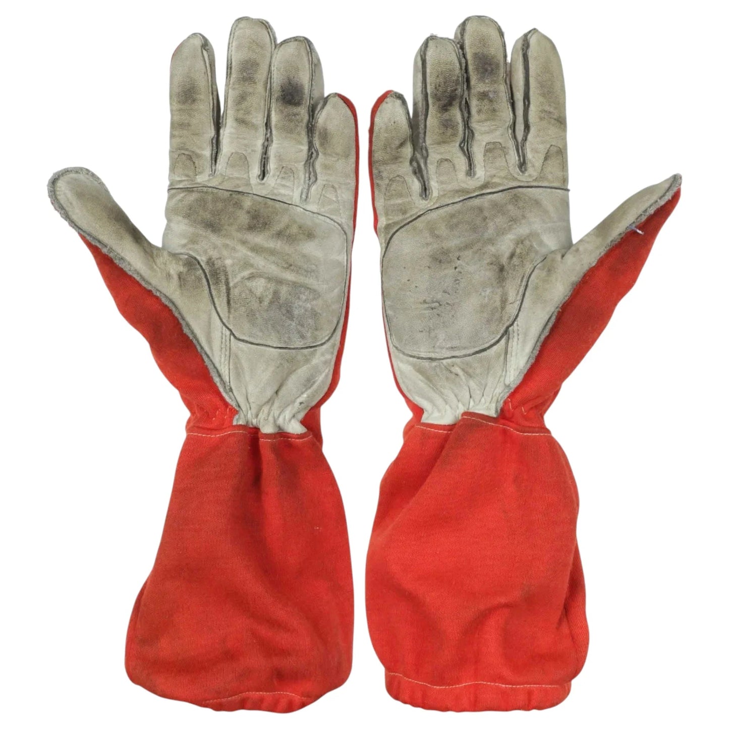 1995 Gerhard Berger Signed Race Ferrari F1 Gloves Rustle Racewears