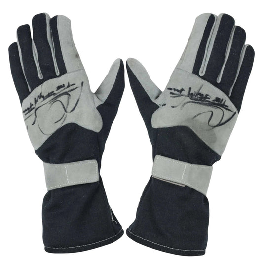 2001 Mika Hakkinen Signed Race Mercedes McLaren F1 Gloves Rustle Racewears