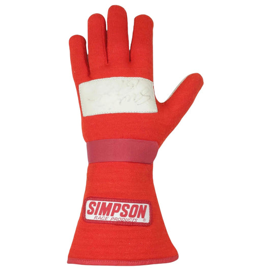 1980's Single Red Simpson IndyCar Gloves - Vintage Racing Rustle Racewears