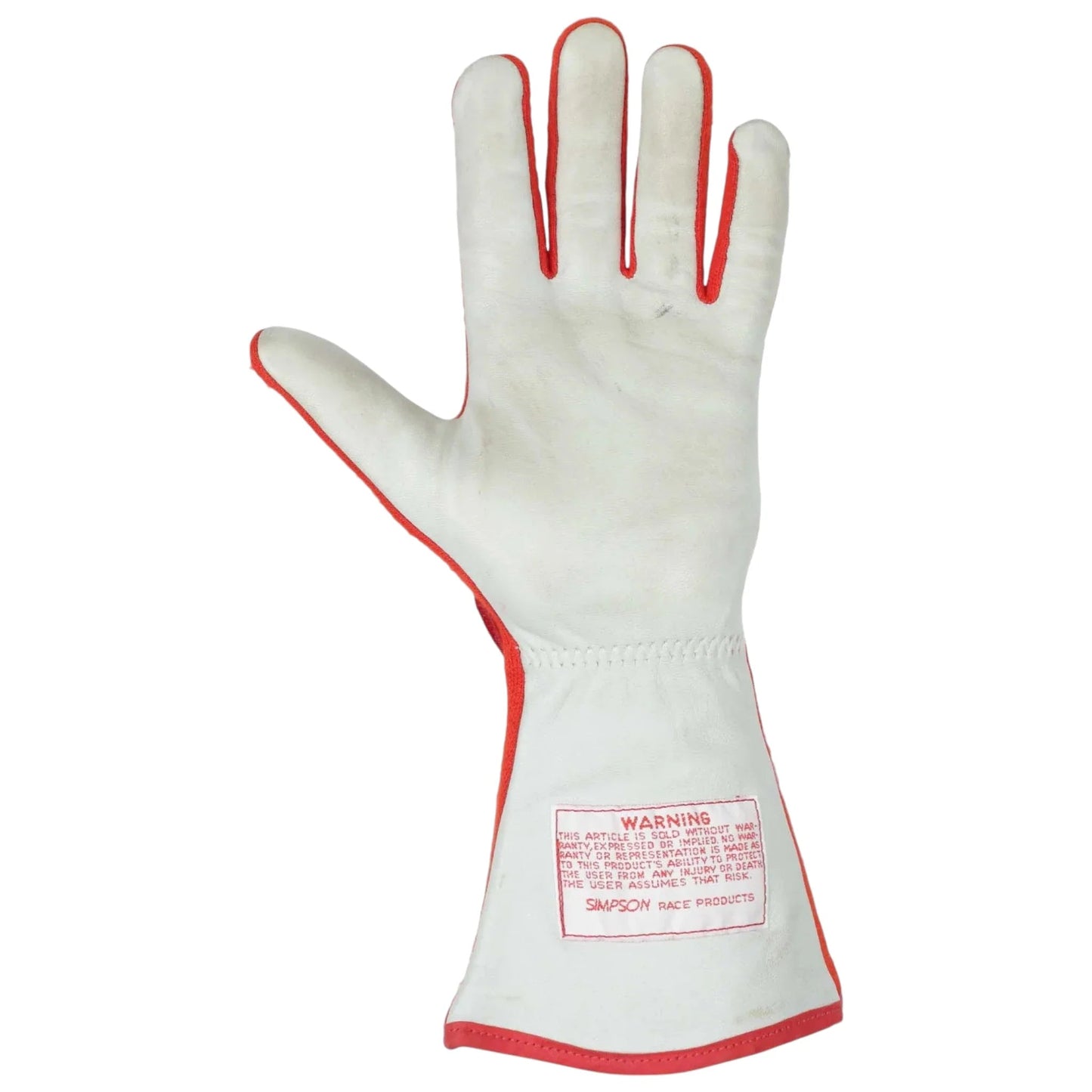 1980's Single Red Simpson IndyCar Gloves - Vintage Racing Rustle Racewears