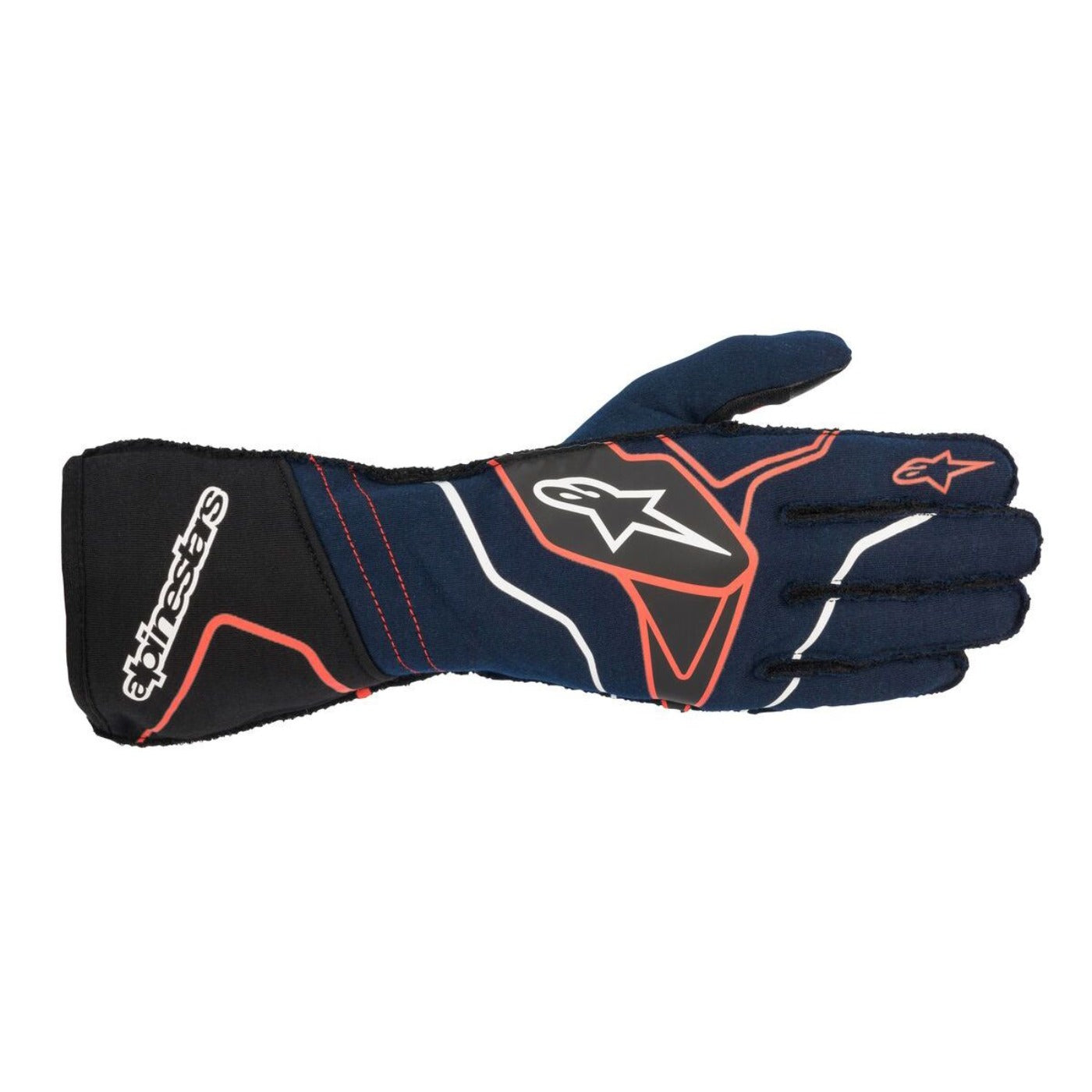 2022 Navy Black and Red Alpinestars Tech-1 ZX Glove Chicane Racewear