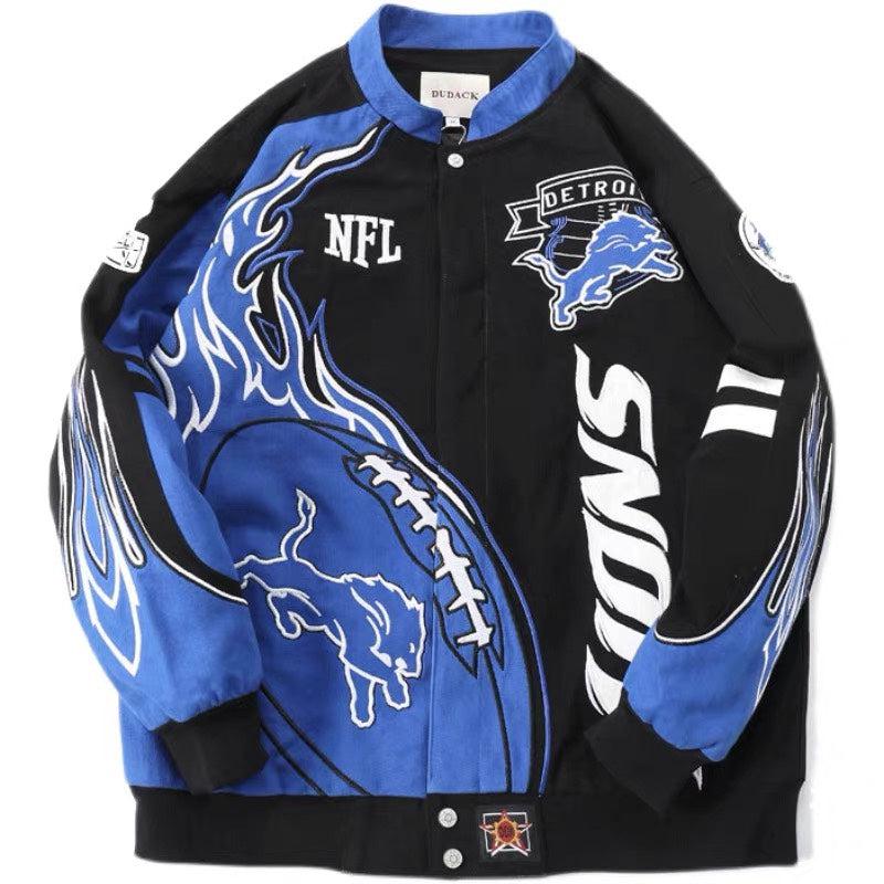 Rare NFL LIONS Vintage Embroidered Jacket - Unisex SHABA Collection