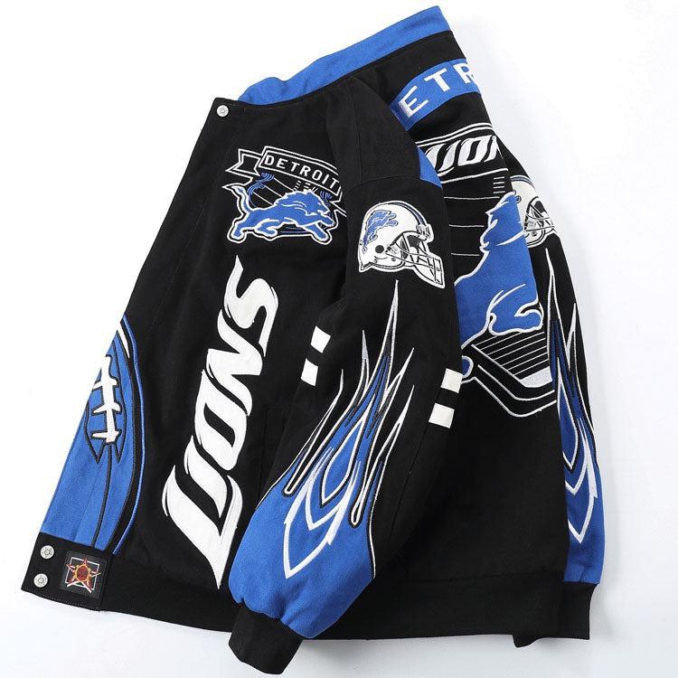 Rare NFL LIONS Vintage Embroidered Jacket - Unisex SHABA Collection