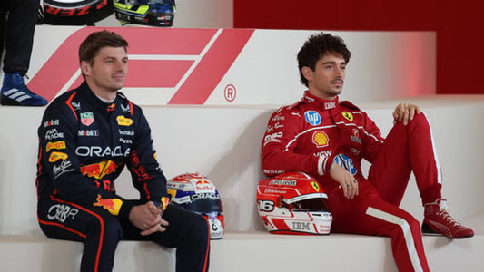 Charles Leclerc and Max Verstappen battling wheel-to-wheel during the 2019 Austrian Grand Prix.