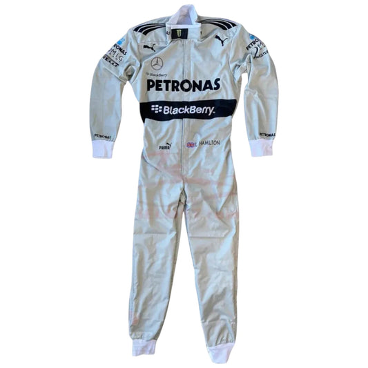2013 Lewis Hamilton Mercedes Benz F1 Embroidered Race Suit Rustle Racewears