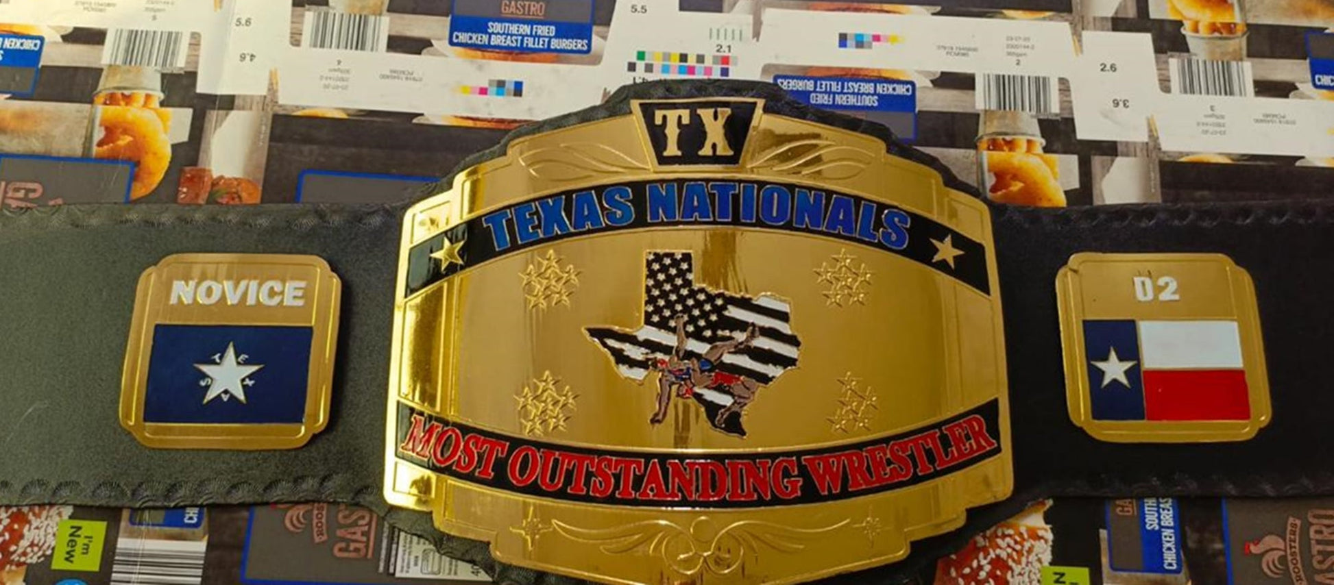 Custom Texas ChampionShip Wrestling Belt poshleathers-14b7